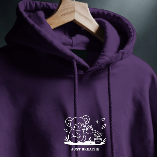 JUST BREATHE - Quiet Vibes Only – Koala Collection Hoodie - Everyday Comfort