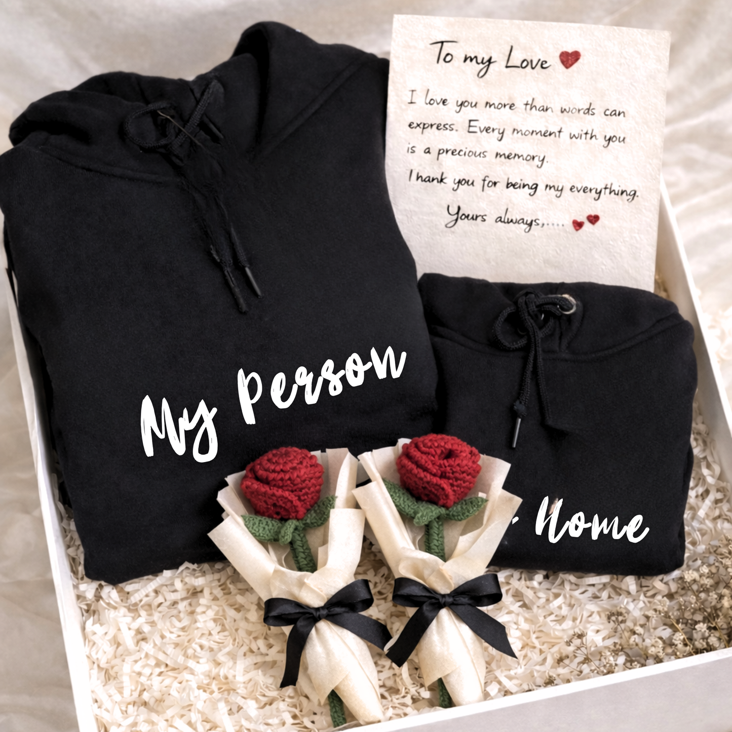 "My Home / My Person" Couple Apparel | Matching Valentine's Day Hoodie - Set of 2