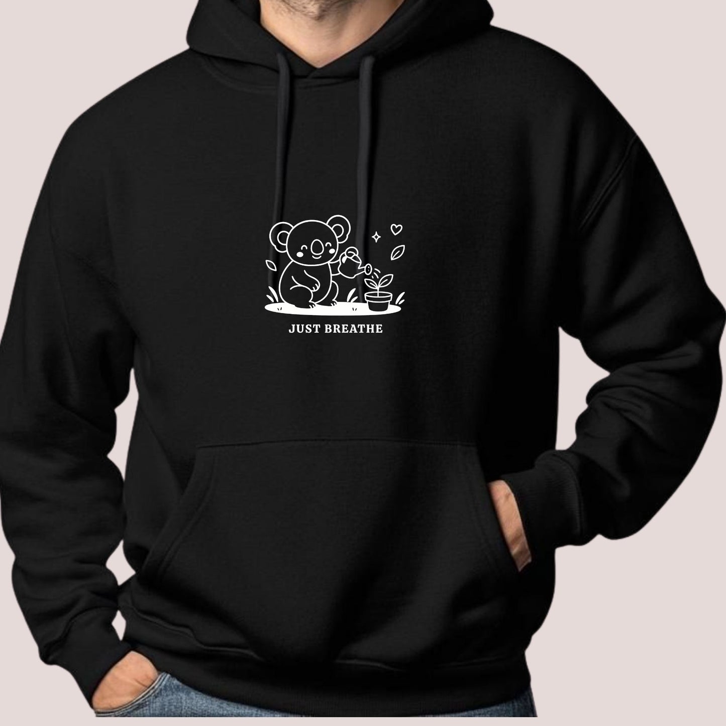JUST BREATHE - Quiet Vibes Only – Koala Collection Hoodie - Everyday Comfort