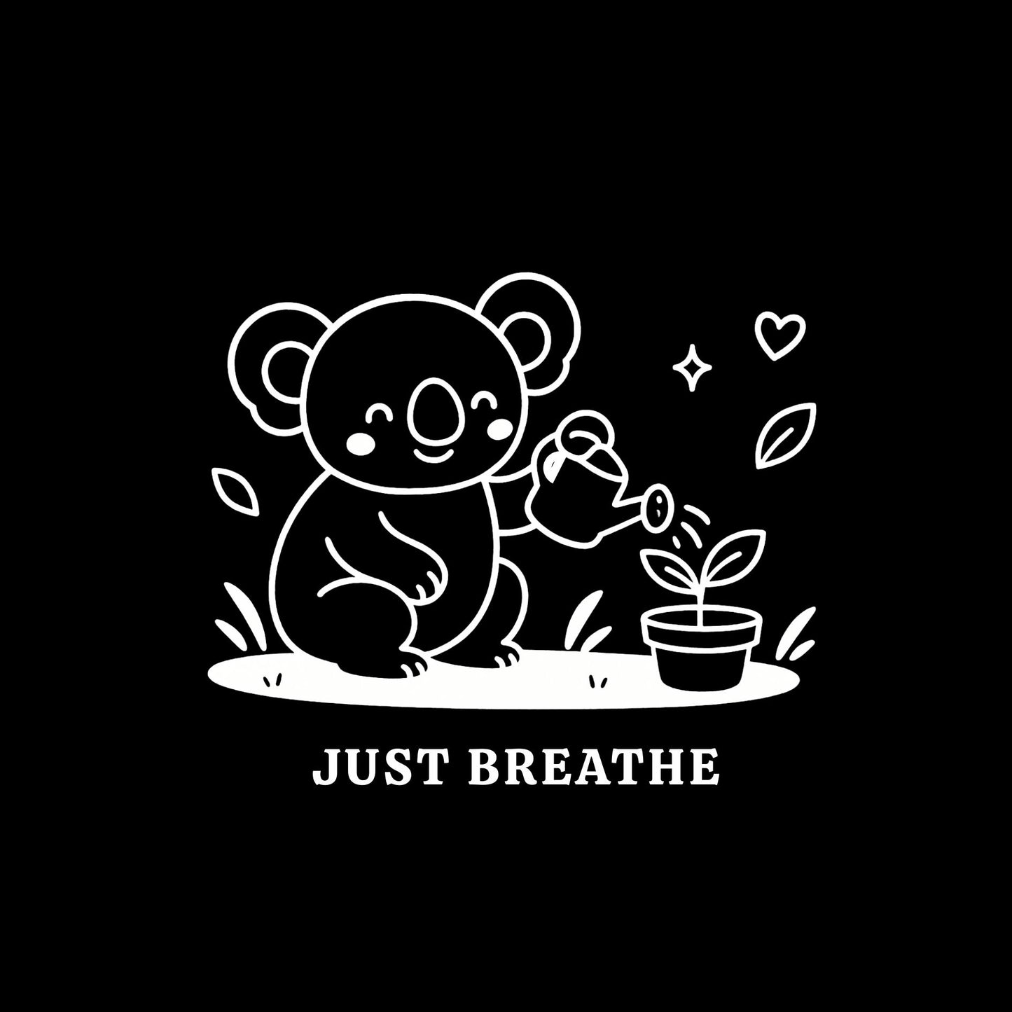 JUST BREATHE - Quiet Vibes Only – Koala Collection Hoodie - Everyday Comfort