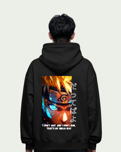 Naruto Uzumaki Hoodie – Anime Streetwear, Ninja Way Quote, 350 GSM Premium Hoodie