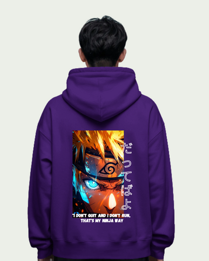 Naruto Uzumaki Hoodie – Anime Streetwear, Ninja Way Quote, 350 GSM Premium Hoodie