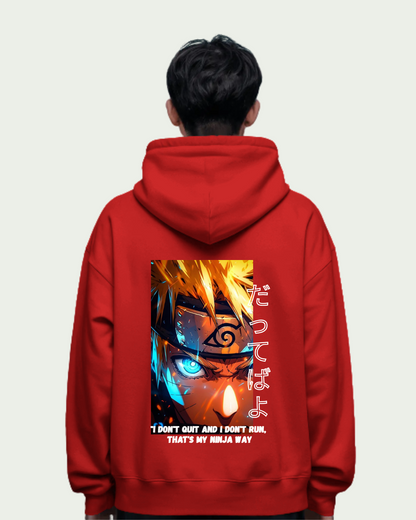 Naruto Uzumaki Hoodie – Anime Streetwear, Ninja Way Quote, 350 GSM Premium Hoodie