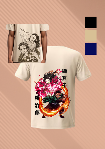 Tanjiro & Nezuko – Blazing Bonds - Regular/Oversized Fit - Unisex Fit