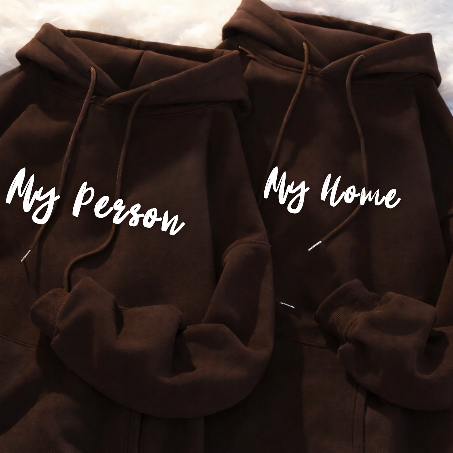 "My Home / My Person" Couple Apparel | Matching Valentine's Day Hoodie - Set of 2