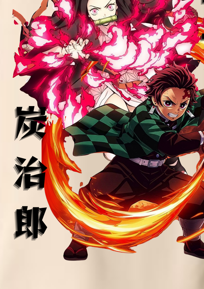 Tanjiro & Nezuko – Blazing Bonds - Regular/Oversized Fit - Unisex Fit