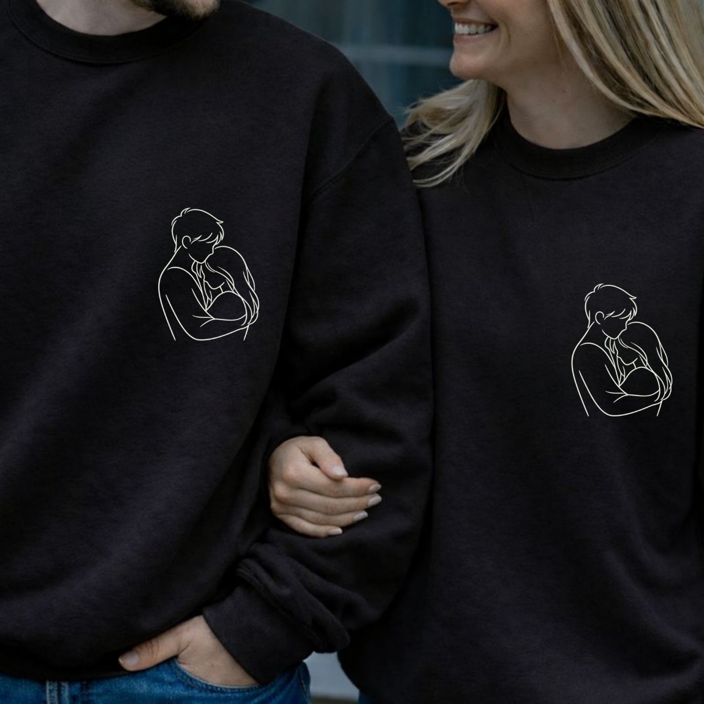 "Her Favorite Place / His Peace" Matching Couple Set | Sweatshirt - Set of 2