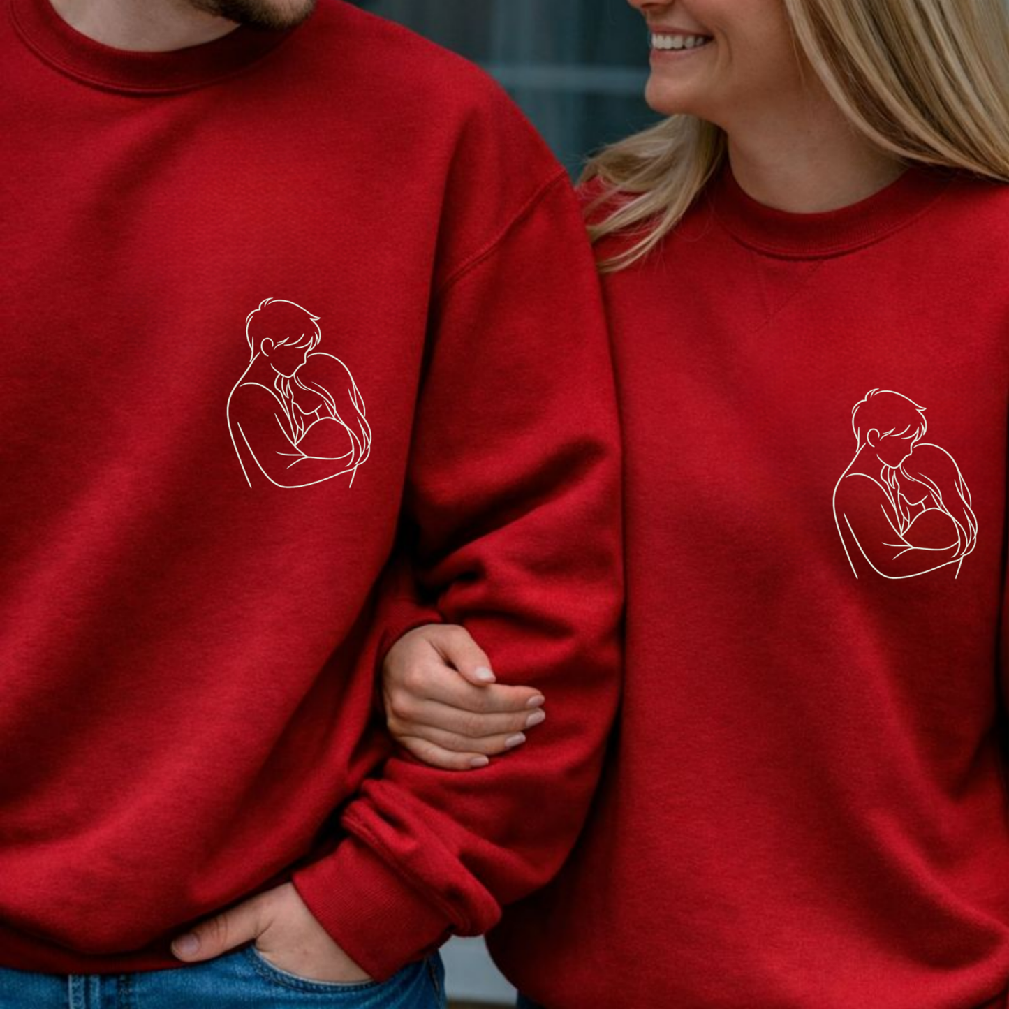 "Her Favorite Place / His Peace" Matching Couple Set | Sweatshirt - Set of 2