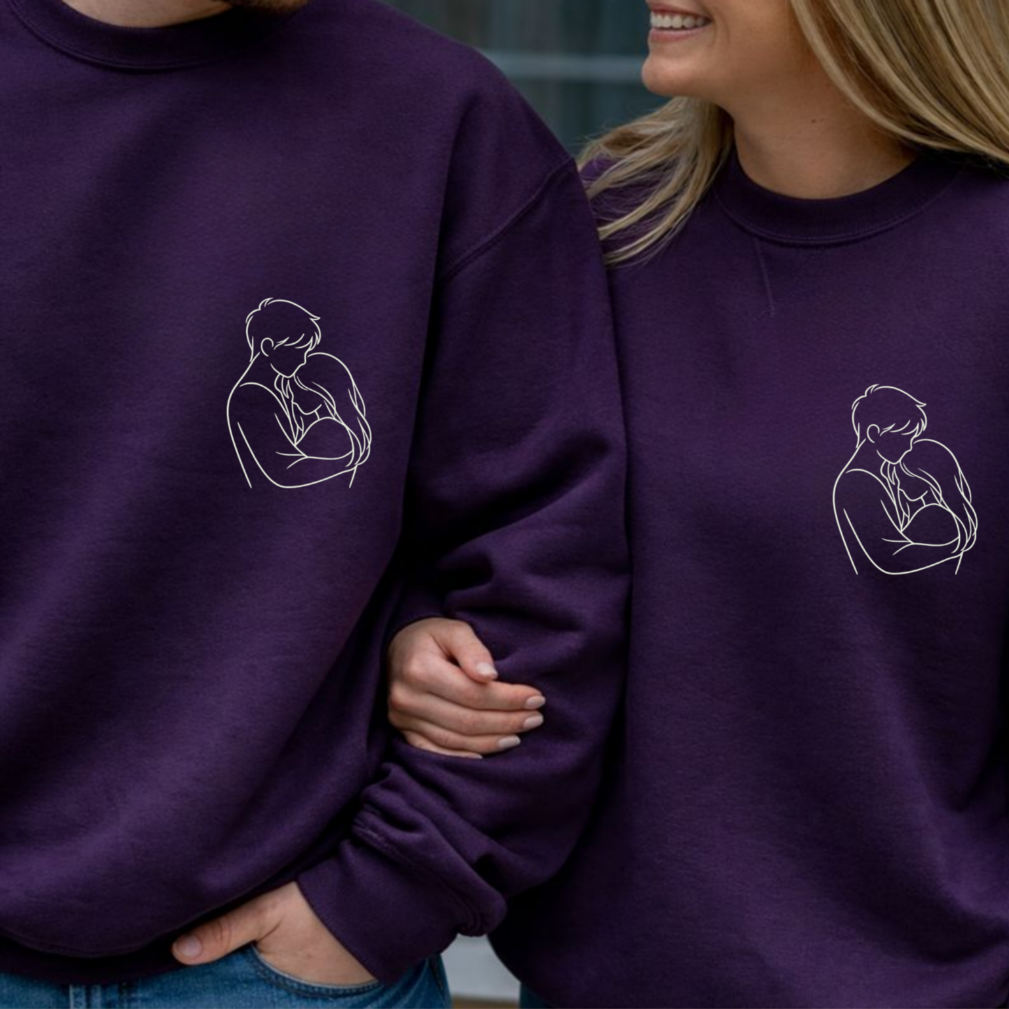 "Her Favorite Place / His Peace" Matching Couple Set | Sweatshirt - Set of 2