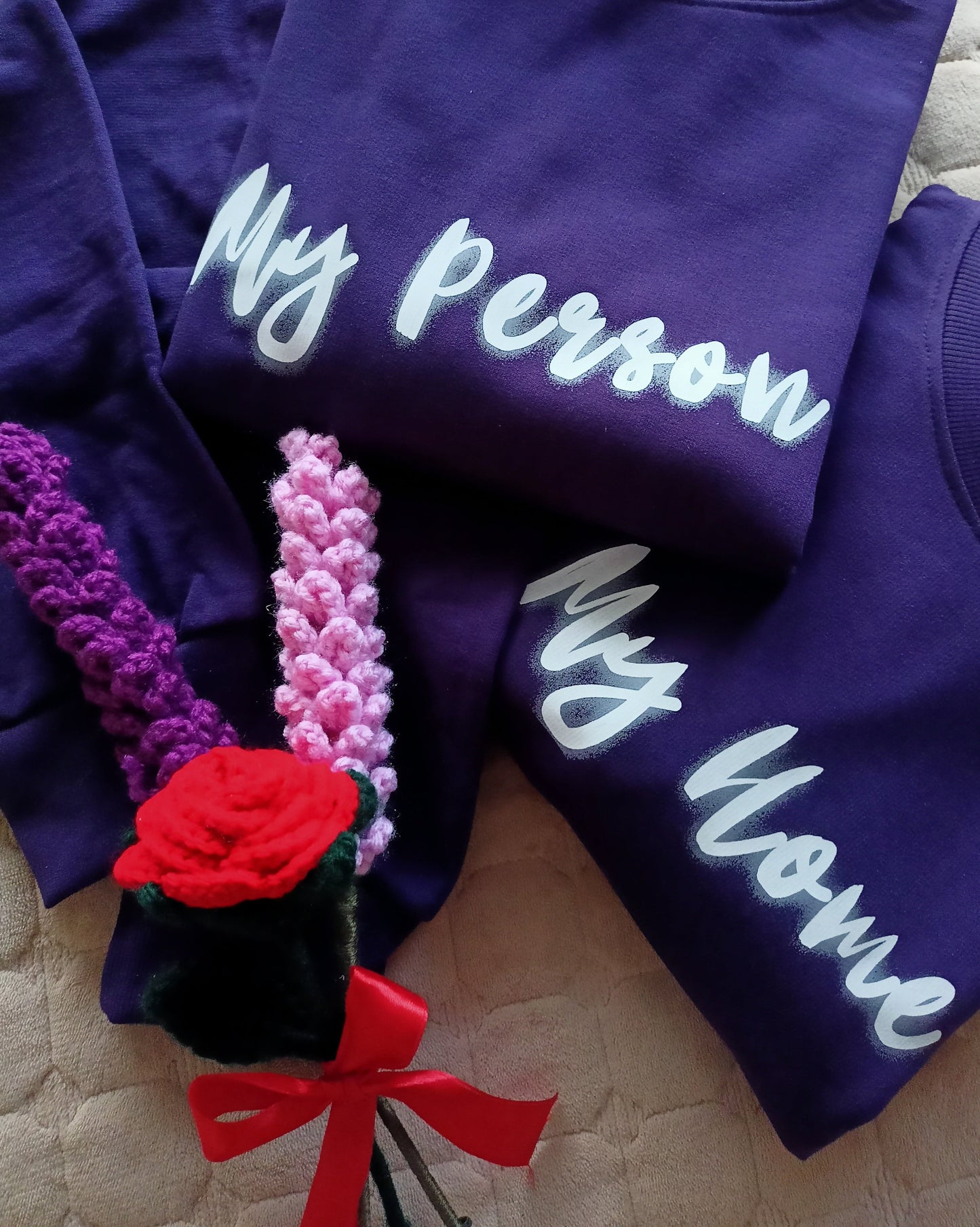 "My Home / My Person" Couple Apparel | Matching Valentine's Day Hoodie - Set of 2